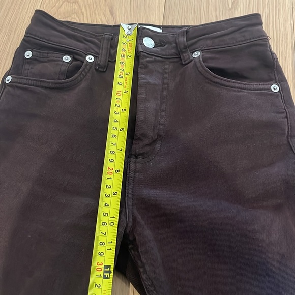Zara brown jeans - high waist split seam jeans - Picture 6 of 9